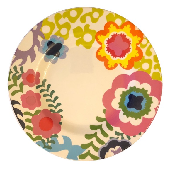Oui by French Bulldog Bright Floral Plate set - Picture 2 of 9